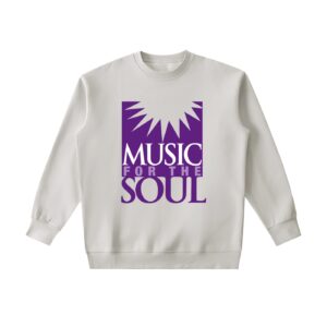 Music for the Soul — Purple & White Logo Sweatshirt - Gray, L