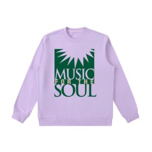 Music for the Soul — Green Logo Sweatshirt - Light Purple, XL