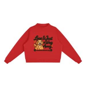 Love Is Just a Wag Away — Fleece Sweatshirt - Red, S