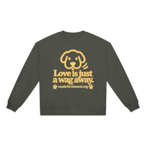 Music for the Soul — Heavyweight Crewneck Sweatshirt - Dark Gray, XL