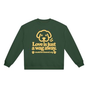 Music for the Soul — Heavyweight Crewneck Sweatshirt - Blackish Green, 3XL