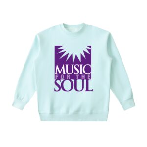 Music for the Soul — Purple & White Logo Sweatshirt - Water Blue, 2XL