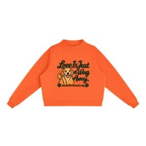 Love Is Just a Wag Away — Fleece Sweatshirt - Orange, S