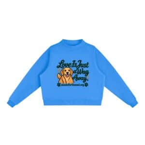 Love Is Just a Wag Away — Fleece Sweatshirt - Blue, S