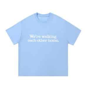 We're Walking Each Other Home — Front Print Tee - Blue, 3XL