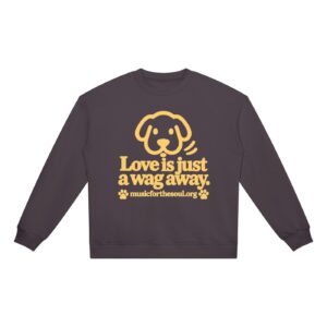 Music for the Soul — Heavyweight Crewneck Sweatshirt - Deep Purple, L