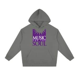 Music for the Soul — Purple Logo Hoodie - Dark Gray, 3XL