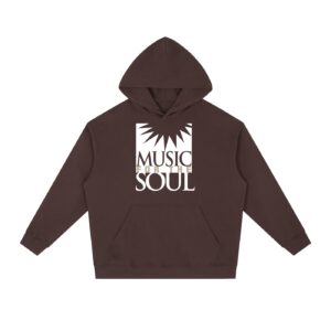 Music for the Soul — White & Gold Logo Hoodie - Ume Purple, M