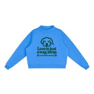 Love Is Just a Wag Away — Fleece Sweatshirt - Blue, S