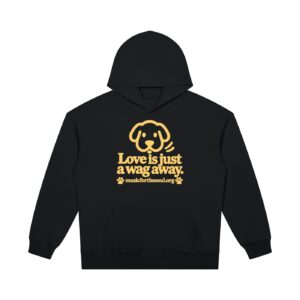 Love Is Just a Wag Away — Heavyweight Pullover Hoodie