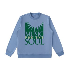 Music for the Soul — Green Logo Sweatshirt - Haze Blue, M