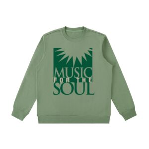 Music for the Soul — Green Logo Sweatshirt - Army Green, L