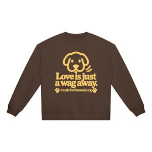 Music for the Soul — Heavyweight Crewneck Sweatshirt - Coffee, XL